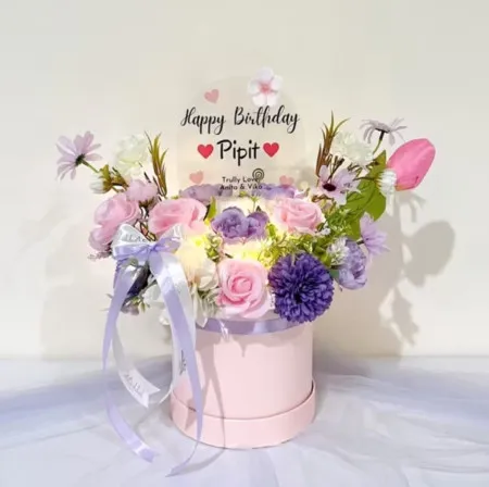 Bloom Box Akrilik Ucapan Ulang Tahun Sukun Malang